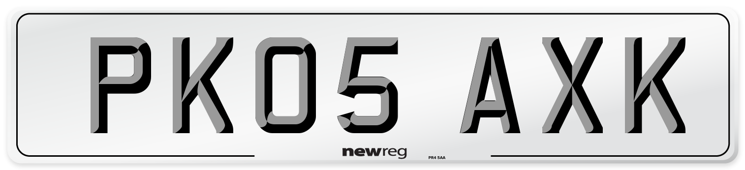 PK05 AXK Number Plate from New Reg